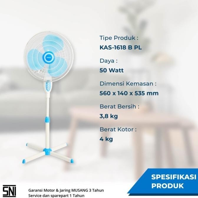 Original Kipas Angin Miyako Kas 1618 Standing Fan Miyako 1618 Kipas Berdiri Bpl