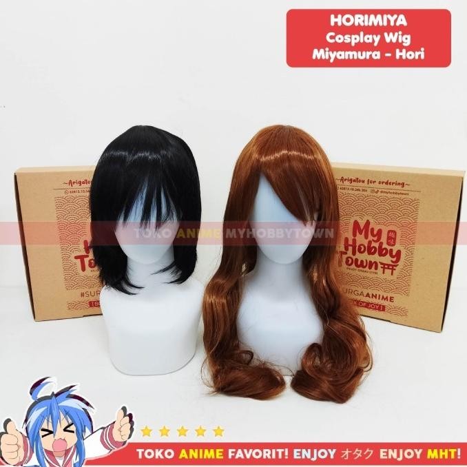 Sale Wig Cosplay Anime Horimiya : Miyamura Izumi Black Hitam
