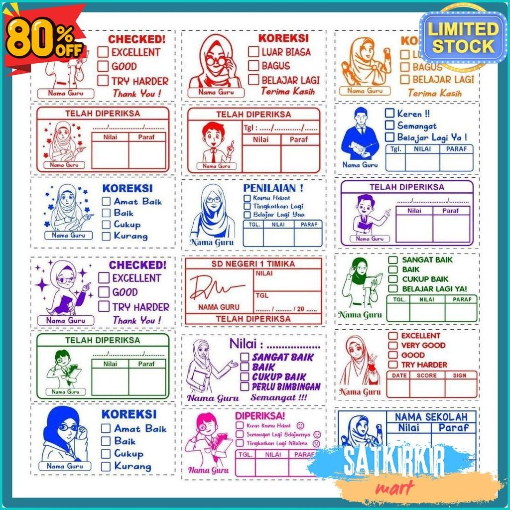 

Stempel Nilai Guru / Penilaian / Koreksi / Checked Terlengkap Dan Termurah