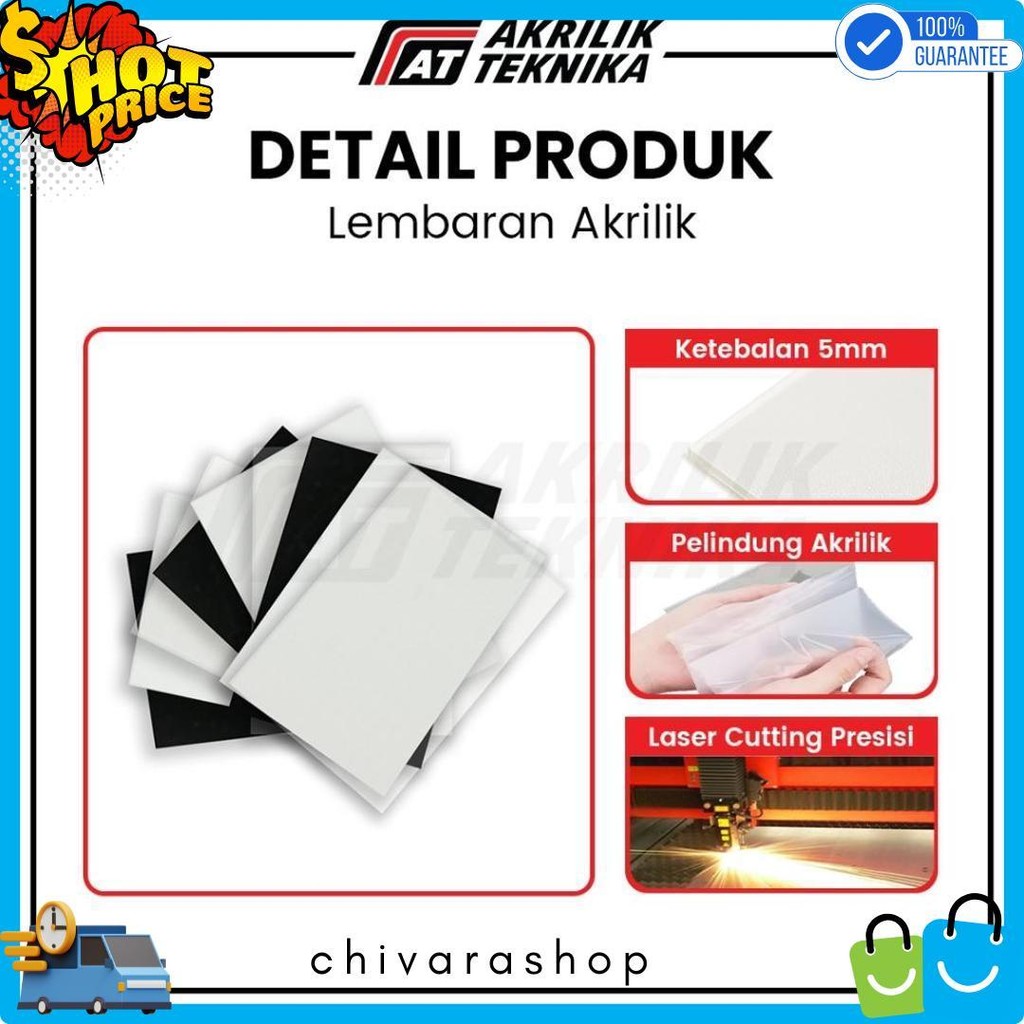 

Lembaran Akrilik A3 5Mm / Acrylic Sheet Clear / Akrilik Bening Hitam Putih Terlengkap Dan Termurah
