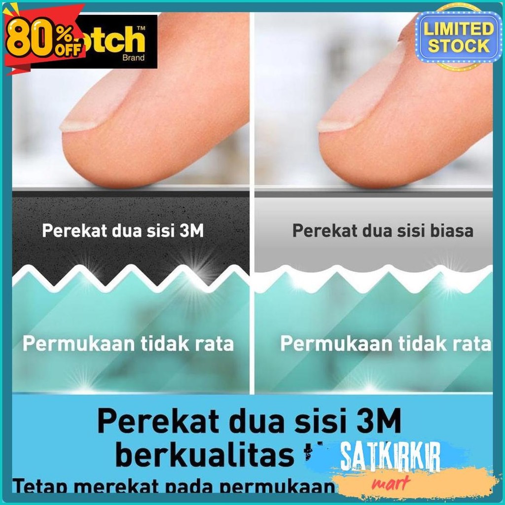 

3M Scotch Double Sided-Mounting Tape, Menahan Hingga 3.3Kg, 1 Pc, Transparan, Untuk Pengunaan Dalam Ruangan Flash Sale! Diskon Hingga 70%