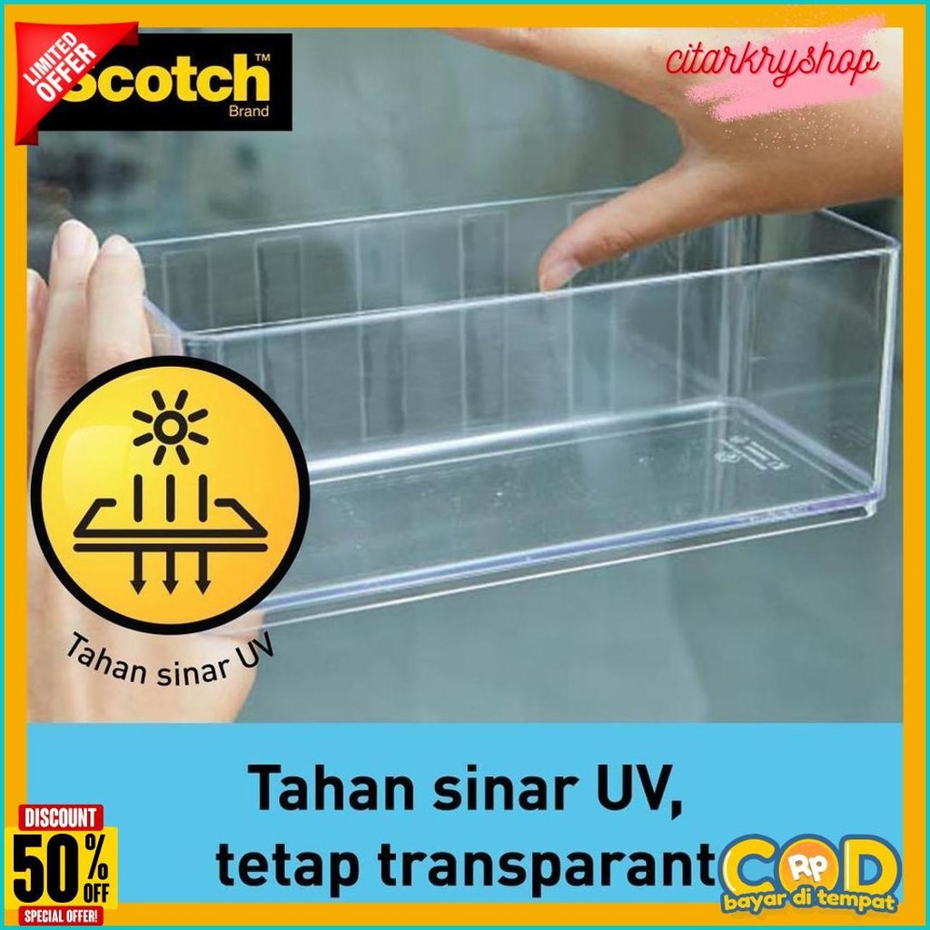 

3M Scotch Double Sided-Mounting Tape, Menahan Hingga 3.3Kg, 1 Pc, Transparan, Untuk Pengunaan Dalam Ruangan Flash Sale! Diskon Hingga 70%