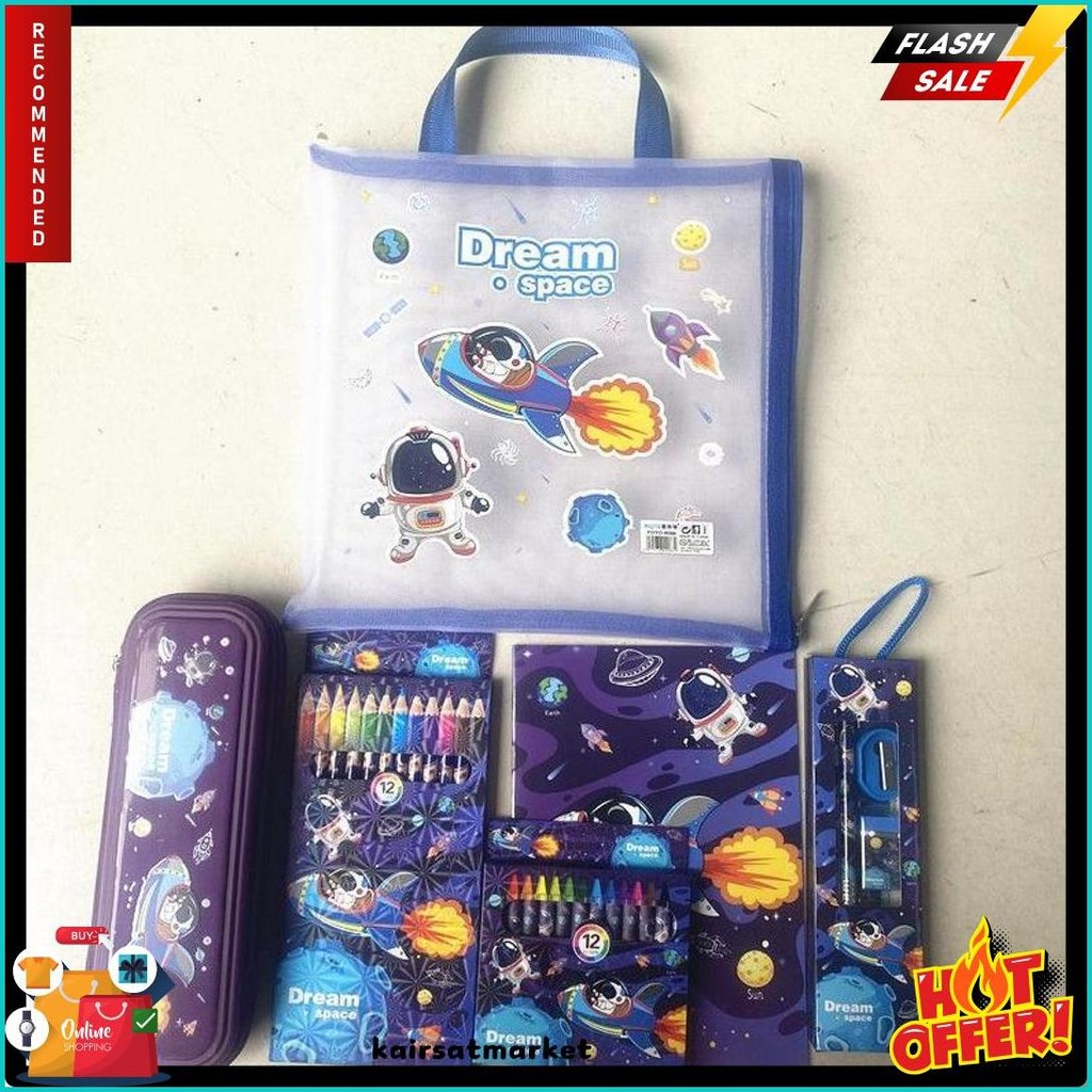 

[Serbalakuofficial](Ktps.11)Kotak Pensil Sett / Study Set Stationery Set Alat Tulis Sekolah Anak Set Atk Motif Terlengkap Dan Termurah