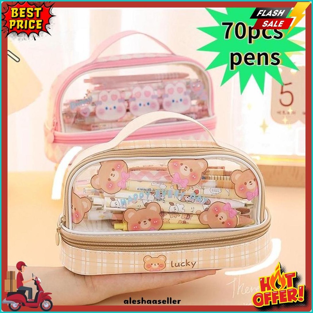 

Kartun Baru Kapasitas Pen Bag Storage Bag Untuk Mahasiswa Sma Junior Portable Cute Simple Stationery Box Diskon Setengah Harga