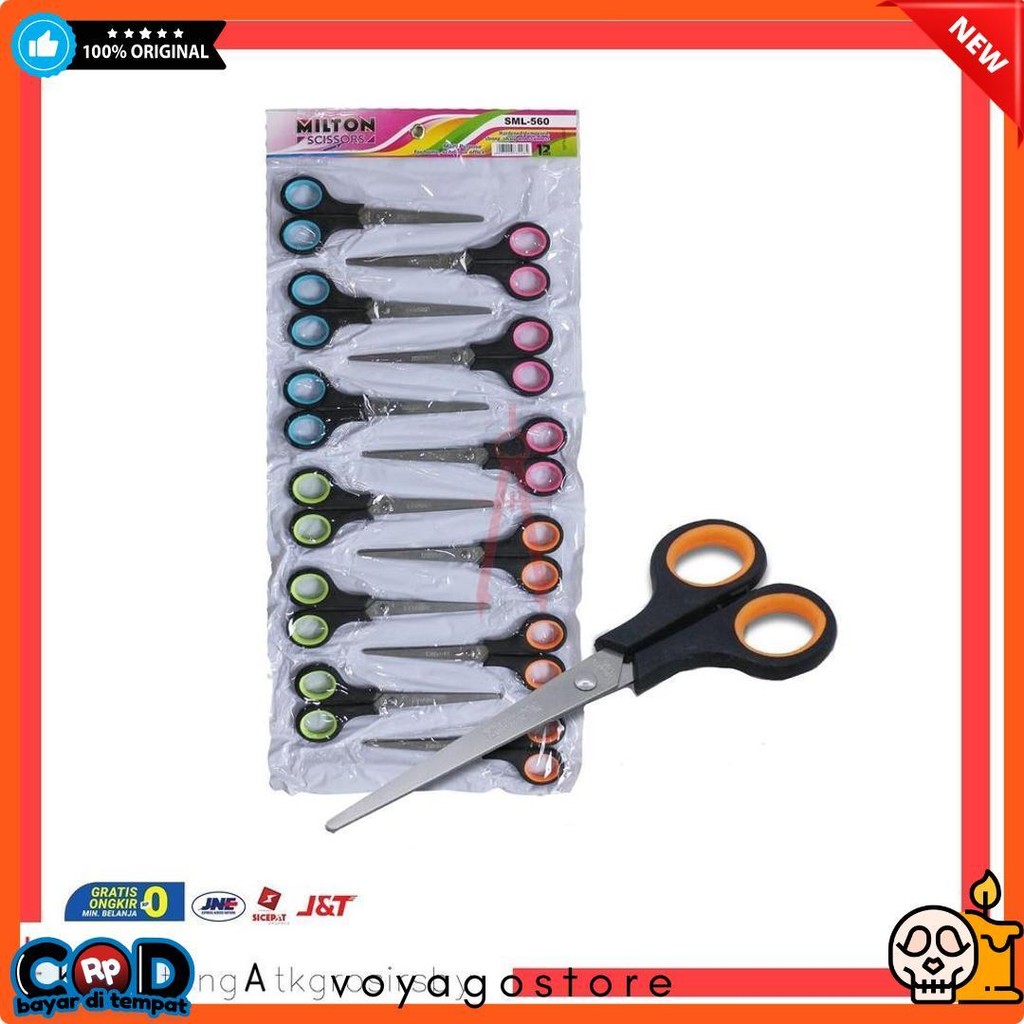 

Gunting (12Pcs) Renteng Milton Sml 560 Diskon Setengah Harga