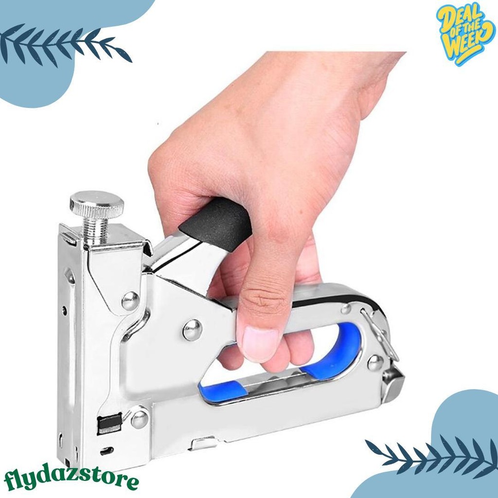 

Staples Gun Tacker Mollar 3 In 1 / Staple Jok Tembak Hekter 3 Way Dapat 3 Jenis Paku/3 In 1 Staples Gun Tacker Mollar Diskon Setengah Harga