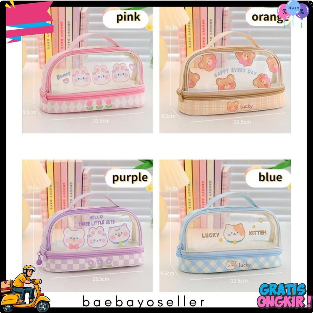 

Kartun Baru Kapasitas Pen Bag Storage Bag Untuk Mahasiswa Sma Junior Portable Cute Simple Stationery Box Diskon