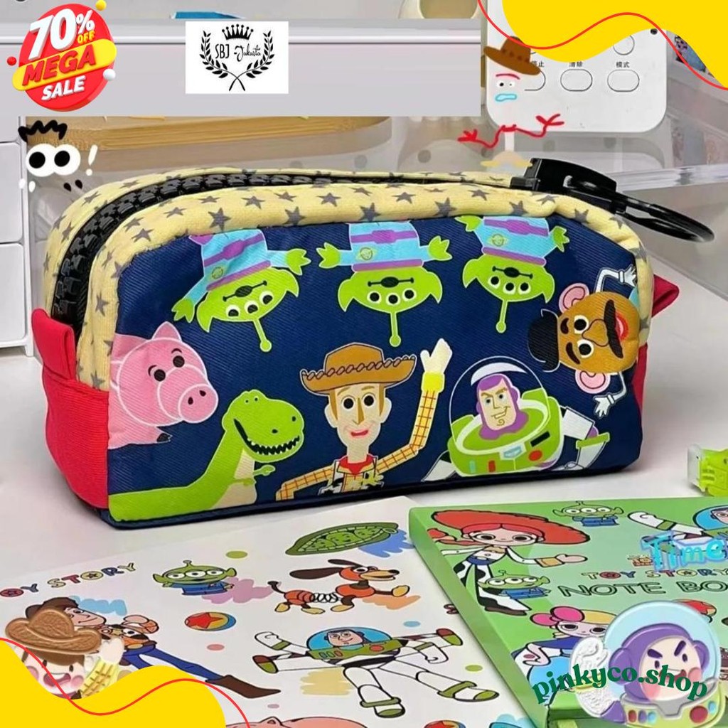 

Tempat Pensil Kotak Pensil Softcase Kanvas Toy Story Sanrio My Melody Pochacco Resleting Besar Diskon Setengah Harga