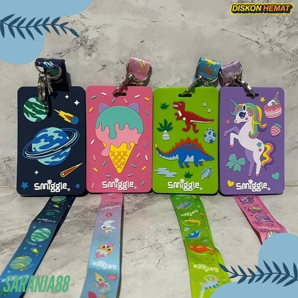 

Smiggle Bag Tag Card Holder Dengan Tali Lanyard Diskon Setengah Harga