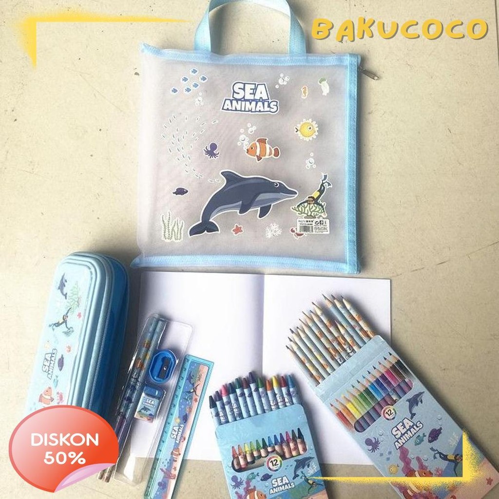 

[Serbalakuofficial](Ktps.11)Kotak Pensil Sett / Study Set Stationery Set Alat Tulis Sekolah Anak Set Atk Motif Terlengkap Dan Termurah