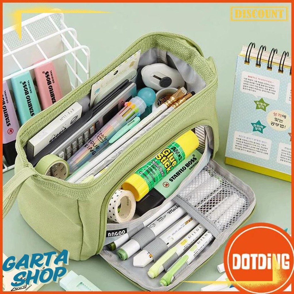 

[Cod] Angoo Super Large Capacity Pencil Case Kawaii Korean Pencil Cases Aesthetic Stationery Office Desk Storage Bag For Girls School Supplies Terlaris! Produk Ini Banyak Dicari