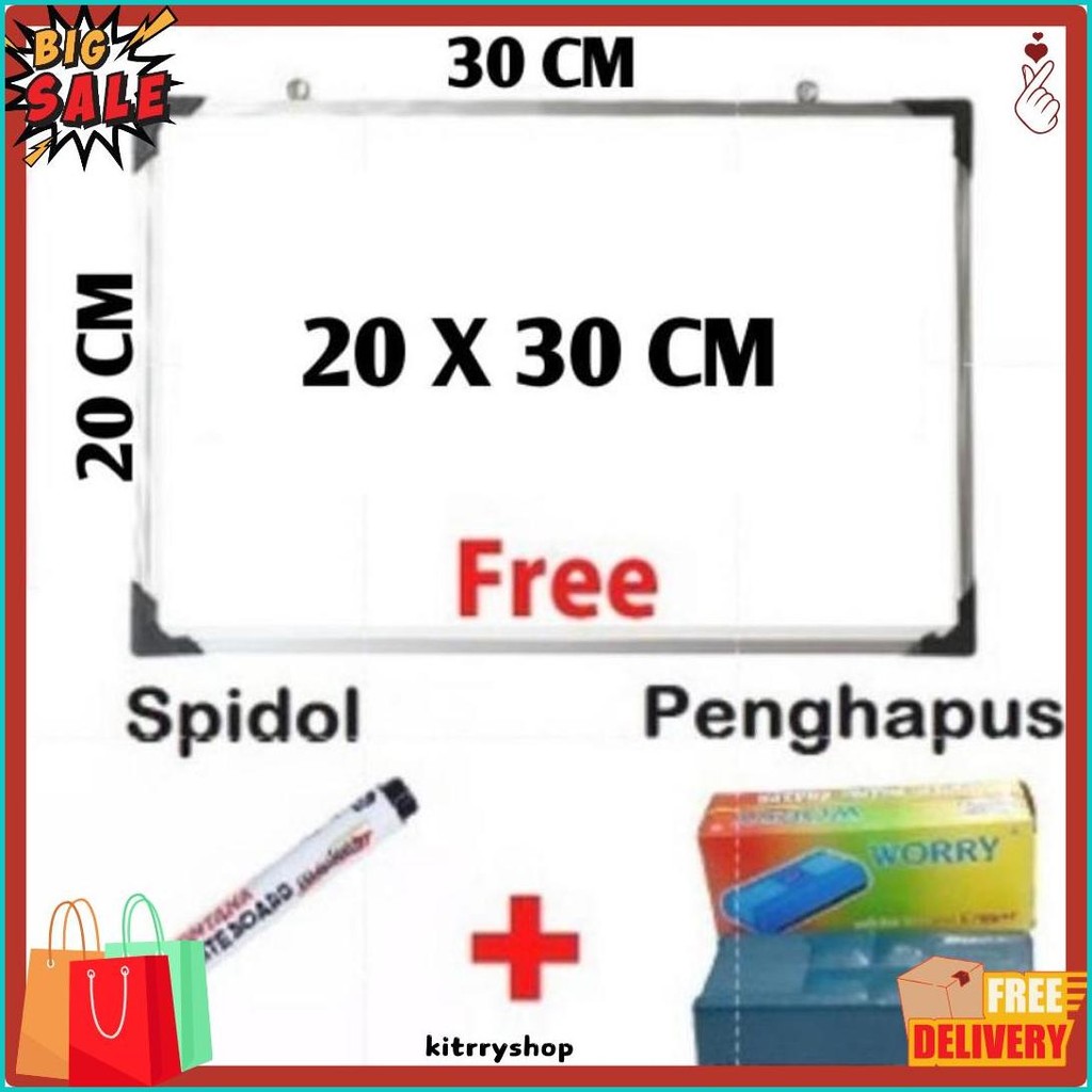 

Papan Tulis Whiteboard 40 X 60 Cm Gratis Spidol Dan Penghapus List Alumunium Terlaris Diskon