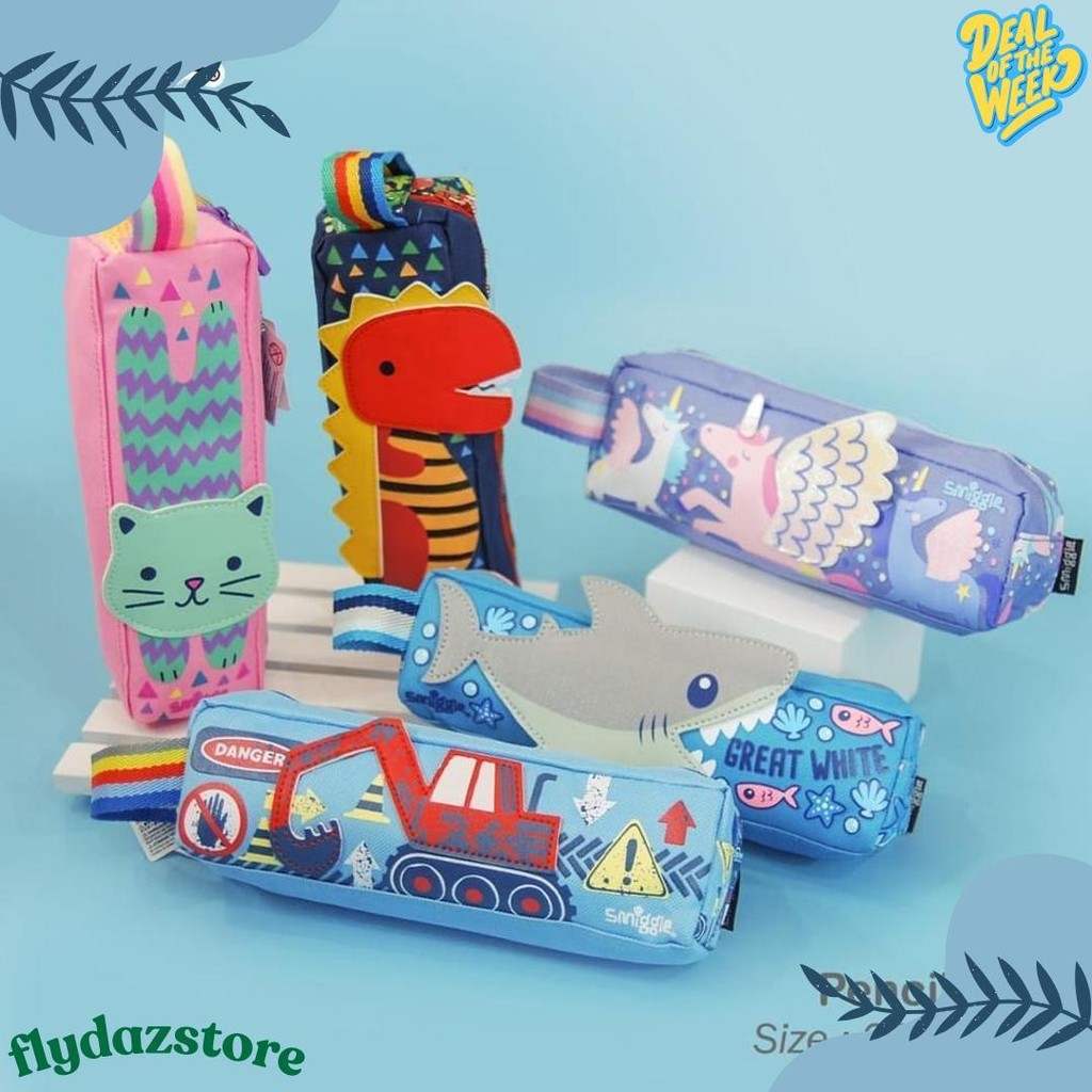 

Pencil Case Kotak Pensil Smiggle 1 Zipper Karakter Diskon Setengah Harga