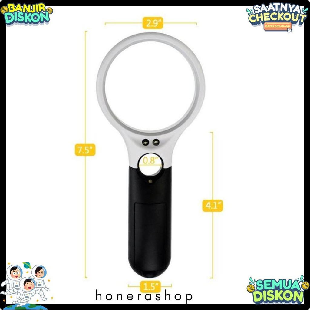 

2 In1 Lampu Kaca Pembesar Led Membaca Magnifying Glass Dengan Lampu Terlaris! Produk Ini Banyak Dicari