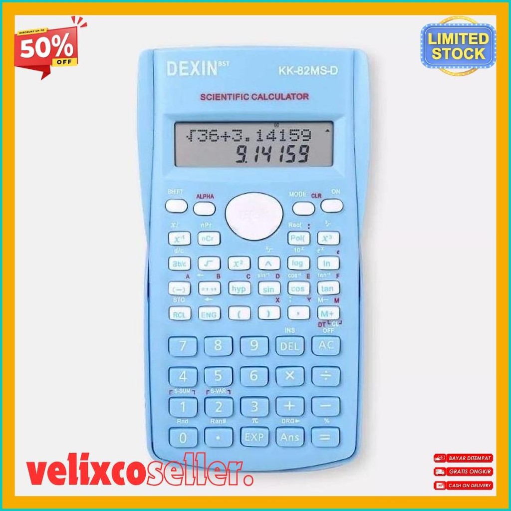 

Kalkulator Ilmiah Scientific Dexin Kk-82Ms Terlengkap Dan Termurah