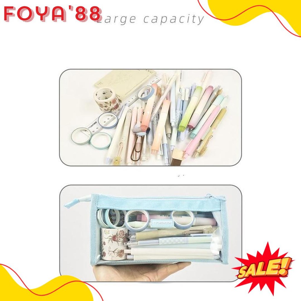 

[Miloli] Kotak Pensil Lechengcai Tempat Pena Kosmetik Kapasitas Besar Pvc Transparant Stationery - F0209 Terlengkap Dan Termurah
