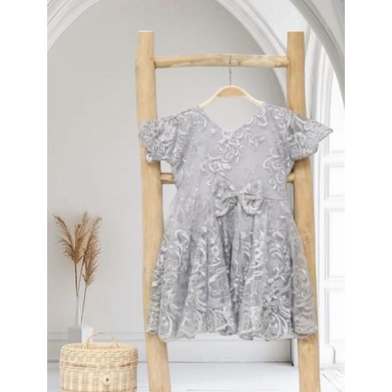 Dress Raisa Anak Usia 6-12 Bulan (Xs) / Kebaya Brukat Anak / Dress Anak Full Brukat