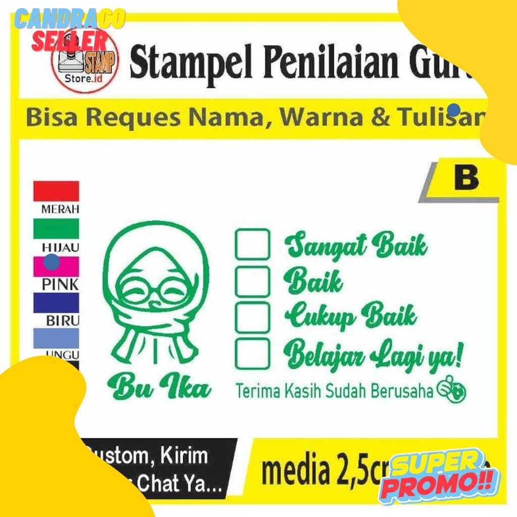 

Stempel Penilaian/Ganti Nama, Gambar Dan Warna/Cap Guru/Stampelbuguru Diskon