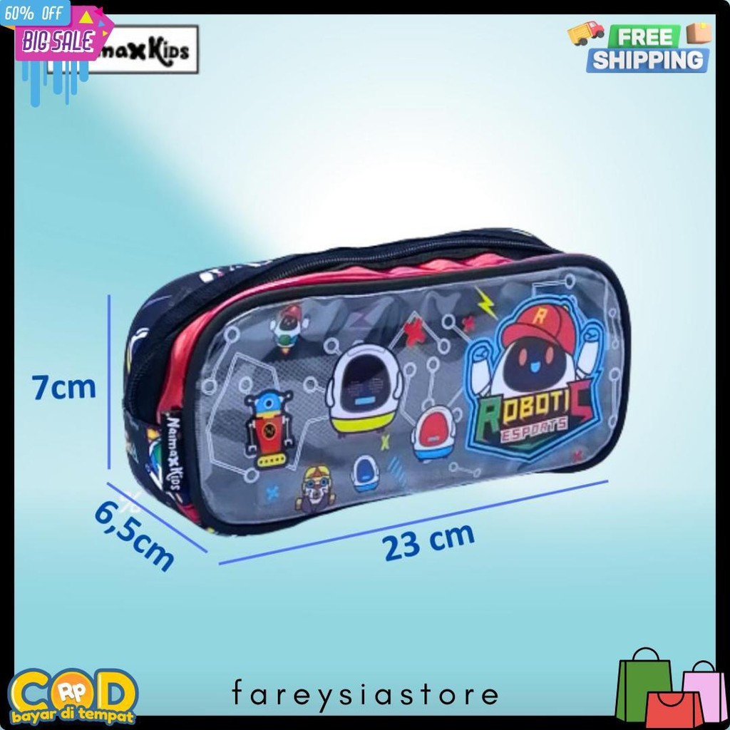 

Pencil Case Custom Nama | Naimax Kids Pencil Case Medium Anak Laki-Laki Diskon Setengah Harga