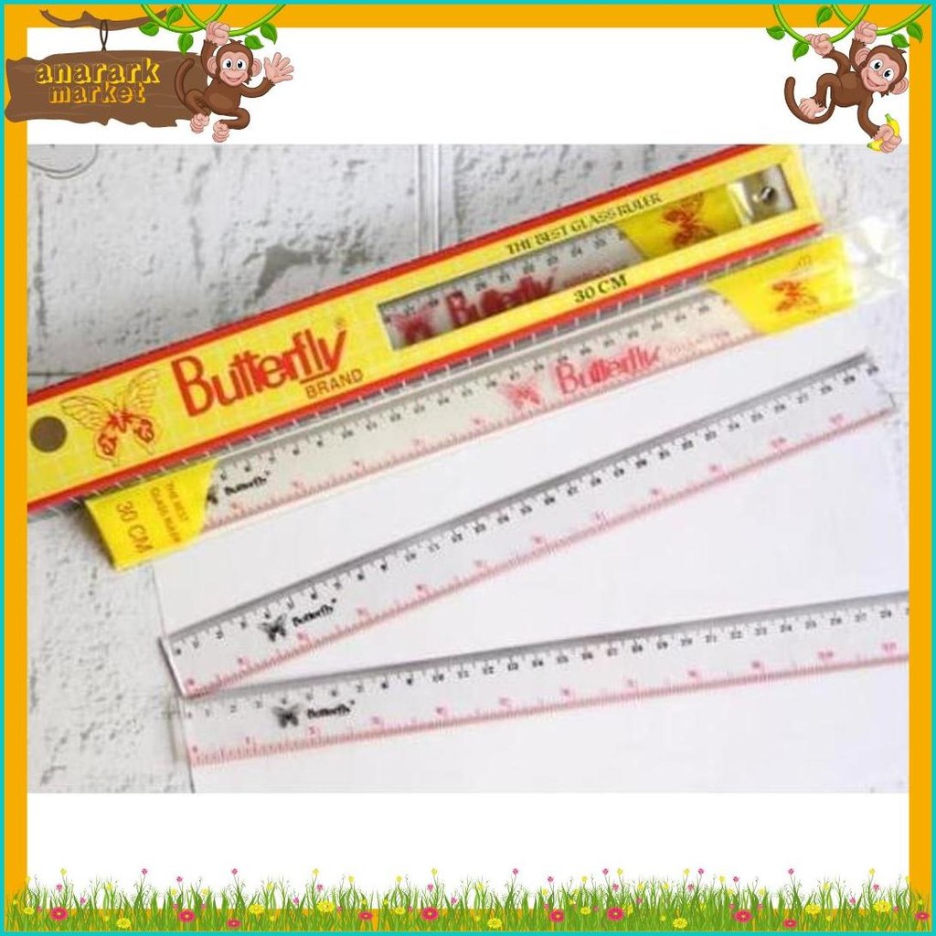

Penggaris Butterfly 30Cm / Mistar Plastik Butterfly (12Pcs) Diskon Setengah Harga