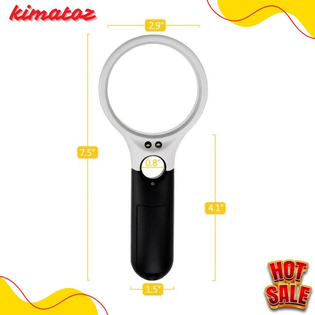 

2 In1 Lampu Kaca Pembesar Led Membaca Magnifying Glass Dengan Lampu Flash Sale! Diskon Hingga 70%