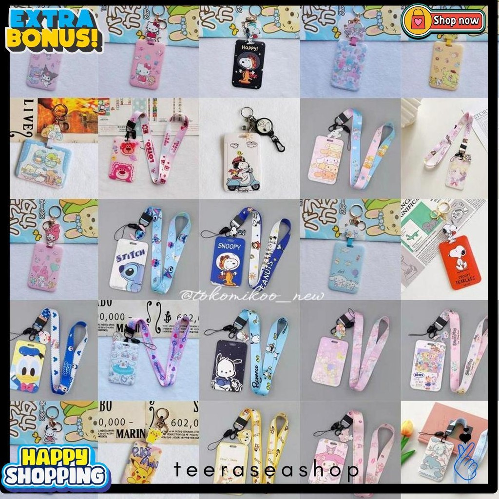 

Lanyard Id Card Tali Gantungan Kartu Card Holder Name Tag Karakter Pikachu Sailoor Moon Snoopy Cinnamoroll Shellie May Pochacco Pooh Sumikko Donald Chip & Dale Lotso Stitch My Melody Little Twin Star Flash Sale! Diskon Hingga 70%