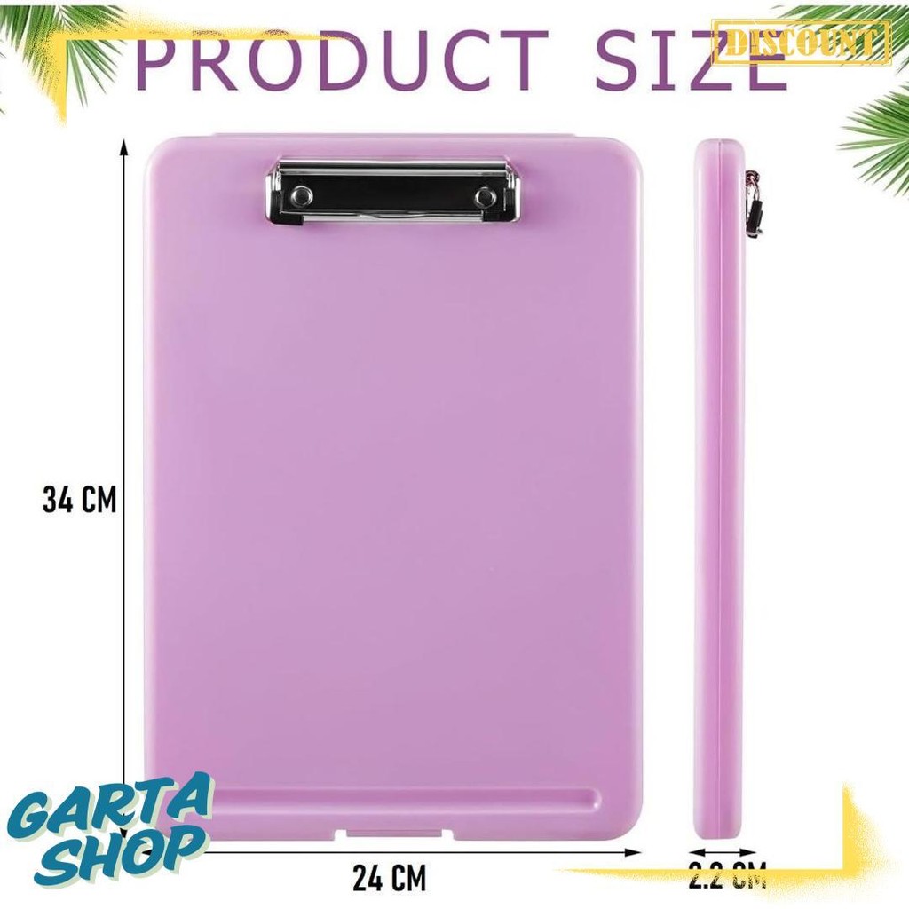 

Clipboard + Storage Alas Papan Ujian / Papan Jalan 2In1 / Clipboard 2 In 1 / Clip Board A4 Flash Sale! Diskon Hingga 70%