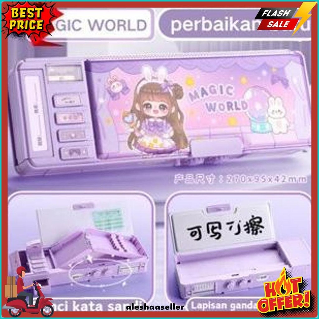 

Tempat Pensil Multifungsi Motif Unicorn / Dinosaurus / Astronot Untuk Anak Tk/Kotak Pensil Pola Kartun Lapisan Ganda Tunggal Dengan Rautan Kapasitas Terlaris! Produk Ini Banyak Dicari