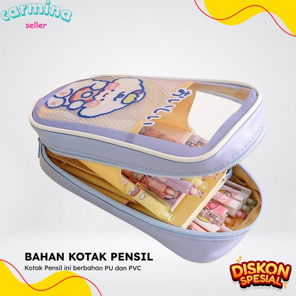 

Pencil Case Tempat Pensil Anak Transparan Motif Kartun Korean Style / Tempat Alat Tulis Perlengkapan Sekolah Multifungsi/TempatPulpen Bunda A61 Diskon Setengah Harga