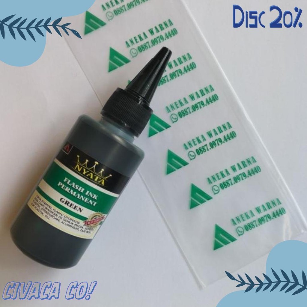 

Tinta Permanent Untuk Stempel Flash Otomatis, Media Plastik ,Isi 100 Ml Terlengkap Dan Termurah