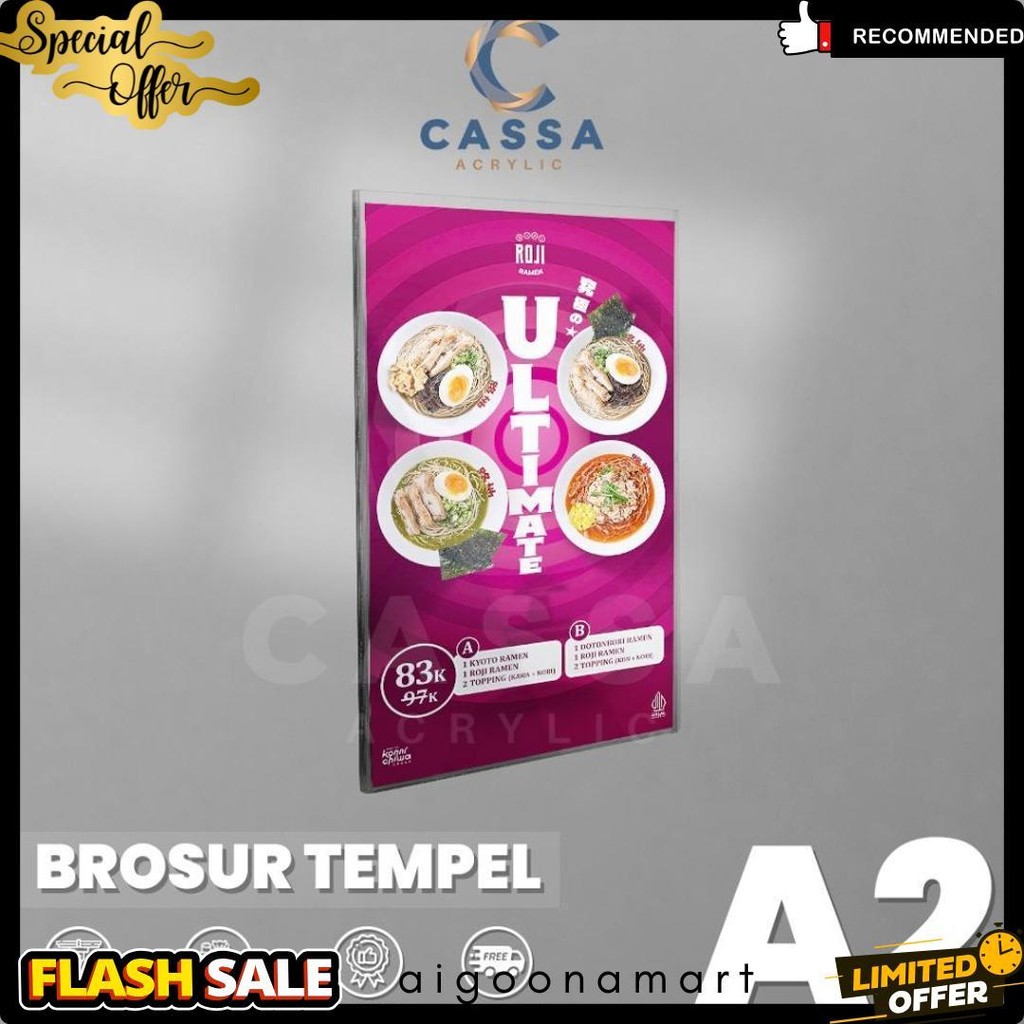 

Tempat Brosur Tempel / Sign Holder Acrylic / Akrilik Dinding A2 Terlaris! Produk Ini Banyak Dicari