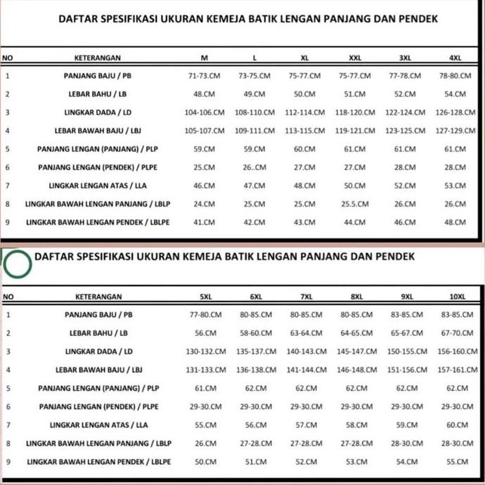 KEMEJA BATIK LENGAN PANJANG BIG SIZE JUMBO M.L.XL.XXL.3XL.4XL.5XL.6XL.7XL.8XL.9XL.10XL Pria Panjang 