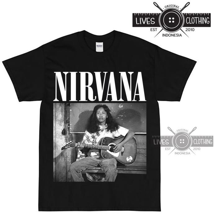 Murah Kaos Premium Nirvana Mandra Kurt Cobain / Grunge Band