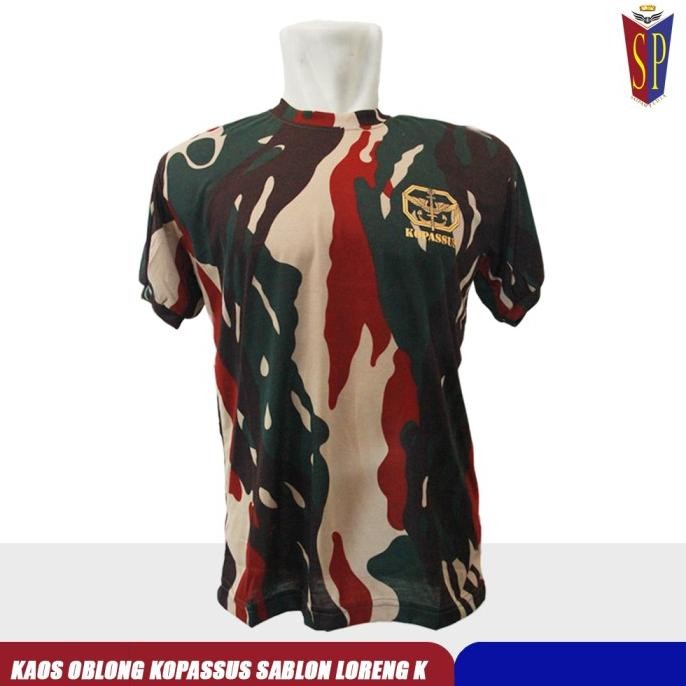 Murah Kaos Kopassus Logo Loreng - Kaos Dalam Kopassus Logo Loreng