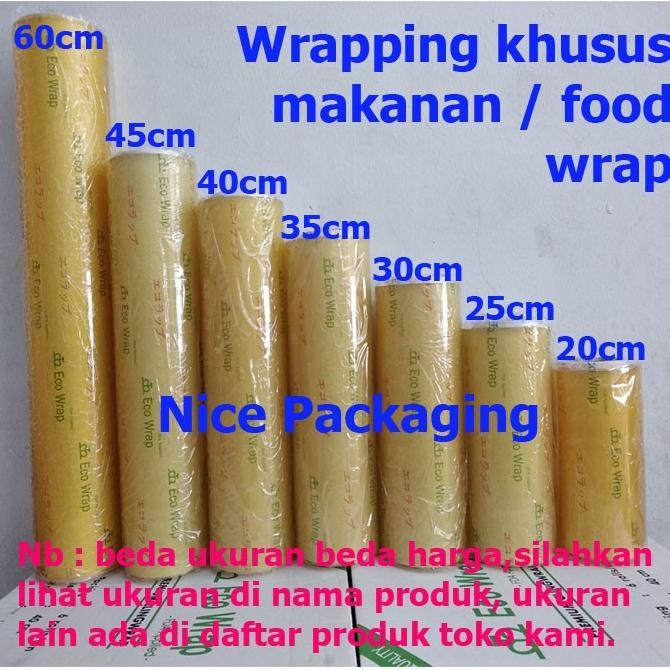 (Good) Plastik wrapping makanan / food wrap uk 60cm