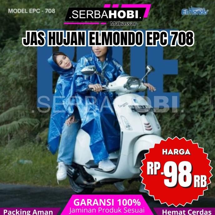 $$$$] Jas hujan Elmondo 2 kepala Ponco Lengan Tebal Dewasa