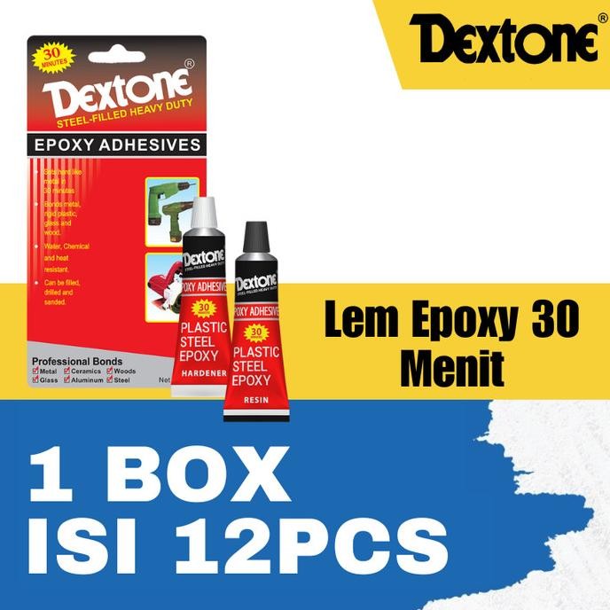 Promo Lem Besi Epoxy 30 menit Dextone - Box COD
