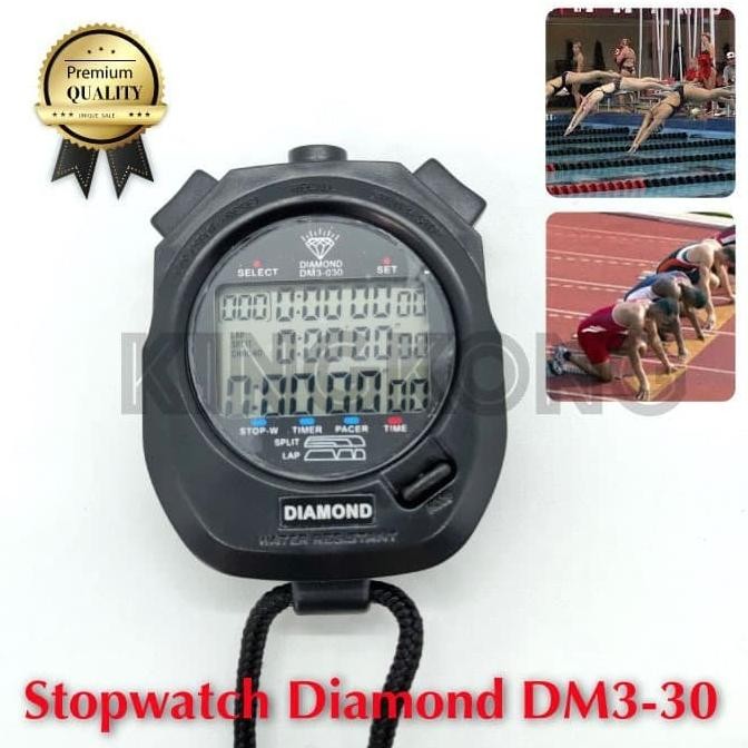 Stopwatch Diamond Original 30 Memory Digital Olahraga