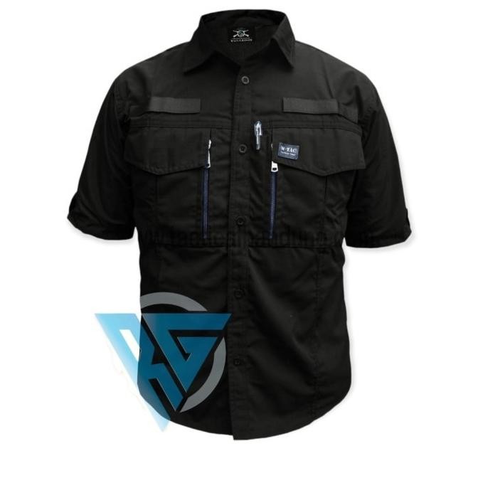(Good) Terlaris Kemeja Tactical W tac Lengan Pendek Casual Outdoor Putih Cod