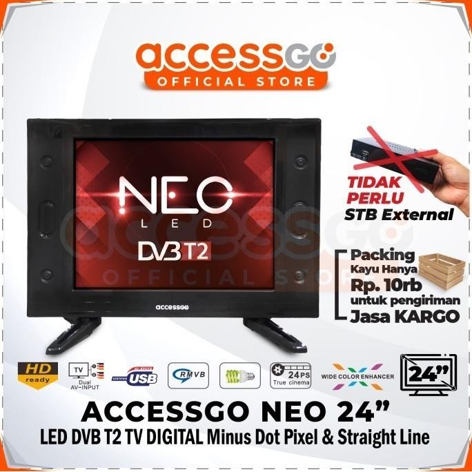 TERBARU - ACCESSGO NEO LED 24 Inch DVB T2 TV DIGITAL