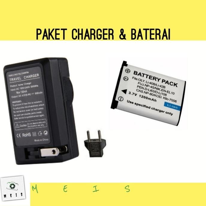 NEW Baterai & Charger Olympus FE4000 FE4010 FE4030 FE4050 Batre Casan