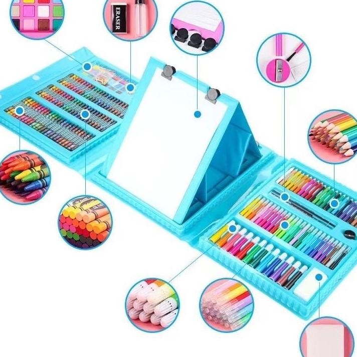

Crayon Set 208 Pcs / Alat Menggambar Mewarnai Anak / Alat Lukis / Pensil Warna Krayon Anak / Drawing
