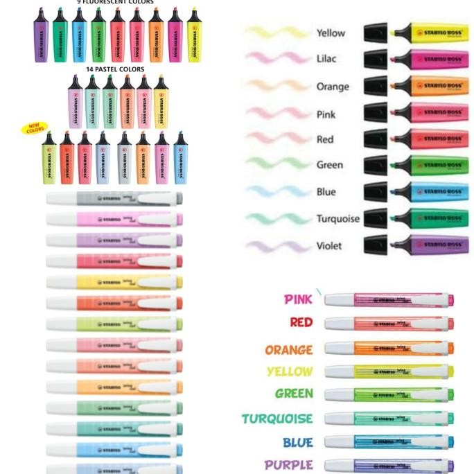 

PAKET LENGKAP SEMUA WARNA STABILO PASTEL ORIGINAL BOSS SWING COOL
