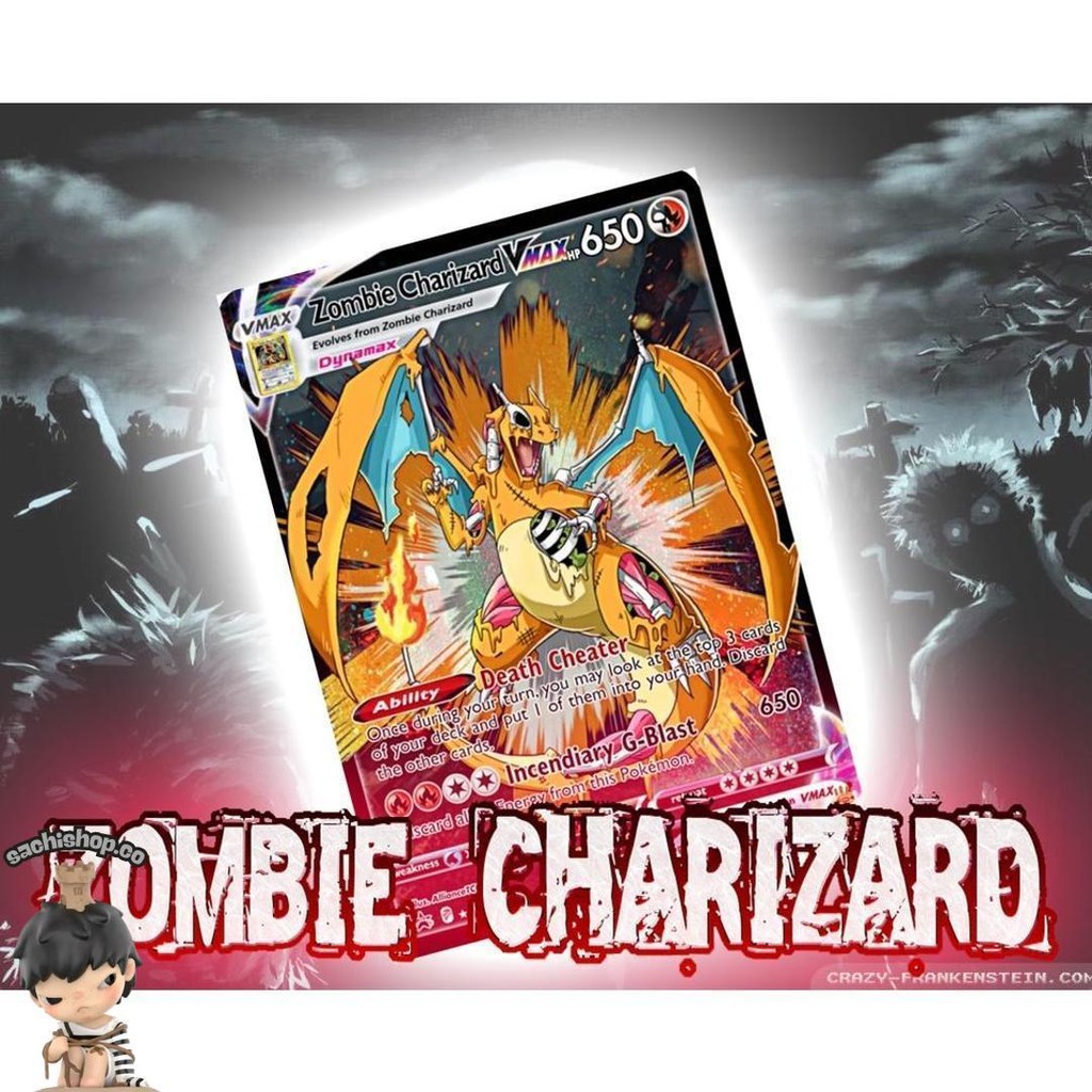 Kartu Pokemon Tcg Hologram Special (Vmax) - Zombie Charizard Murah