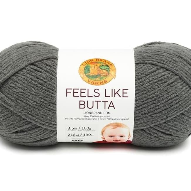 

Baru Benang Rajut Lion Brand Feels Like Butta Charcoal Premium