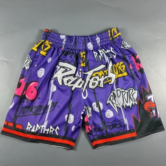 Celana Basket Justdon X Classic Toronto Raptors Slapsticker Basketball Shorts Co