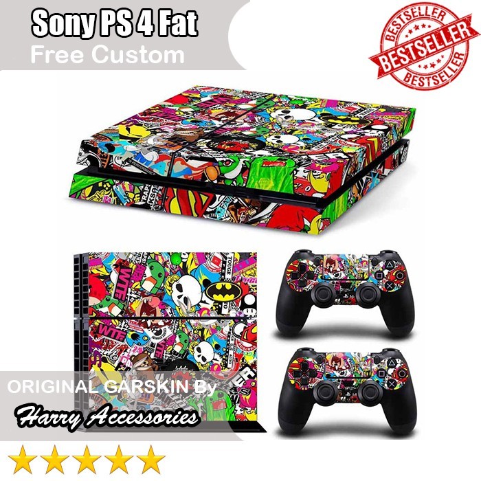 

*PromoGet2* Sony Ps4 Fat 2 Stick Doodle Request Dari Kamu Stiker Garskin HP/Case Custom Dan COD