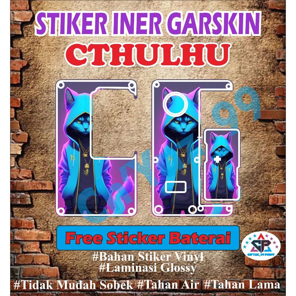 

*PromoGet2* Stiker Glossy Pelindung Chulthu 7 Stiker Garskin HP/Case Custom Dan COD