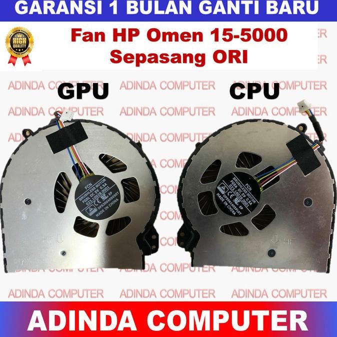 KIPAS FAN HP OMEN 15-5000 15-5000NA 15-5000NC 15-5010NR 15-5100 15-5113TX CPU KANAN GPU KIRI ORI 190