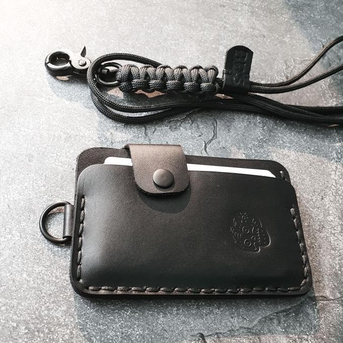 

TERBARU - BDS METRO Leather Wallet Lanyard ID card Holder , double function